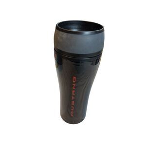 Mustang Black & Red Insulated Travel Mug 16oz With Lid